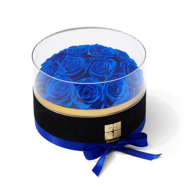 Floragram blue preserved roses lifestyle — luxury forever roses Canada