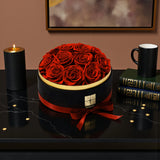 Red preserved roses as luxury home decor — Floragram forever roses lifestyle